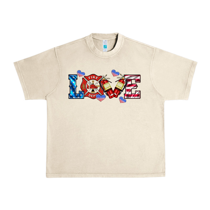 Firefighter Love Urban Heavy Tee by HRA Design Shop | Teevron