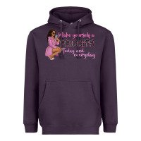 Plum make yourself a priority today and everyday afro w Heavyweight Hoodie - NancyCooperArtShop