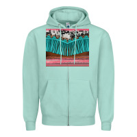 Seafoam western fringe cowhide leopard Zipper Hoodie - BarkalooDesign