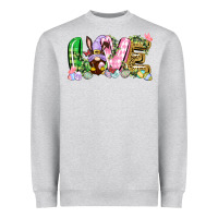 Heather Grey Love Easter gnome Easter Day Heavyweight Sweatshirt - CowGirlArtShop