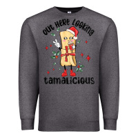 Charcoal Heather out here looking tamalicious christmas tamale Premium Sweatshirt - MaliasSmallBusiness