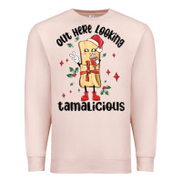 Pale Pink out here looking tamalicious christmas tamale Premium Sweatshirt - MaliasSmallBusiness