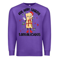 Purple out here looking tamalicious christmas tamale Premium Sweatshirt - MaliasSmallBusiness