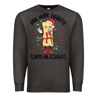 Smoke out here looking tamalicious christmas tamale Premium Sweatshirt - MaliasSmallBusiness