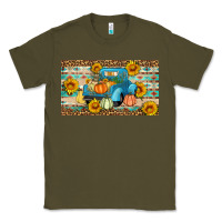 Army Green Fall truck sunflowers Classic Tee - Artiststas