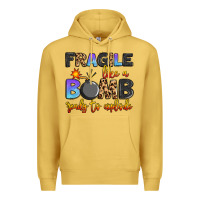 Antique Gold fragile like a bomb ready to explode Premium Hoodie - Artiststas