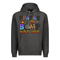 Charcoal Heather fragile like a bomb ready to explode Premium Hoodie - Artiststas