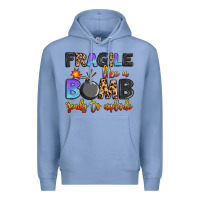 Colony Blue fragile like a bomb ready to explode Premium Hoodie - Artiststas