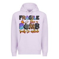 Lilac fragile like a bomb ready to explode Premium Hoodie - Artiststas