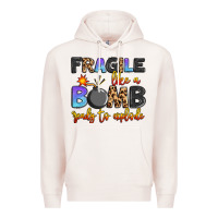 Pale Pink fragile like a bomb ready to explode Premium Hoodie - Artiststas