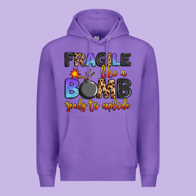 Fragile Like A Bomb Ready To Explode Premium Hoodie Designed By Artiststas