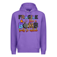 Purple fragile like a bomb ready to explode Premium Hoodie - Artiststas