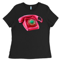 Black pink telephone Ladies Tee - AdoDesignShop