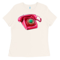 Bone pink telephone Ladies Tee - AdoDesignShop