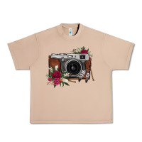 Burro floral feather vintage camera Urban Heavy Tee - FaDigitalArtStudio