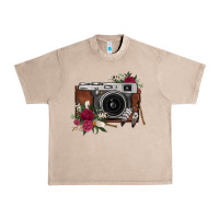 French Oak floral feather vintage camera Urban Heavy Tee - FaDigitalArtStudio