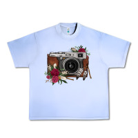 Grape Ice floral feather vintage camera Urban Heavy Tee - FaDigitalArtStudio