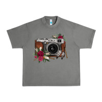 Tornado floral feather vintage camera Urban Heavy Tee - FaDigitalArtStudio