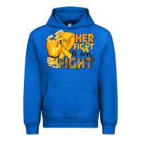 Cobalt Her fight is our fight Childhood Cancer yellow Urban Hoodie - NancyCooperArtShop