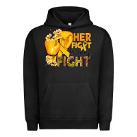 Pigment Black Her fight is our fight Childhood Cancer yellow Urban Hoodie - NancyCooperArtShop