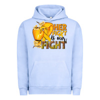 Pigment Grape Ice Her fight is our fight Childhood Cancer yellow Urban Hoodie - NancyCooperArtShop