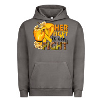 Pigment Tornado Her fight is our fight Childhood Cancer yellow Urban Hoodie - NancyCooperArtShop