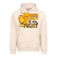 Sandshell Her fight is our fight Childhood Cancer yellow Urban Hoodie - NancyCooperArtShop