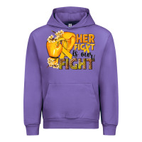 Her Fight Is Our Fight Childhood Cancer Yellow Urban Hoodie | Teevron