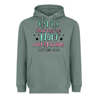 Sage i stole their hearts now i am stealing their last Heavyweight Hoodie - MaliasSmallBusiness