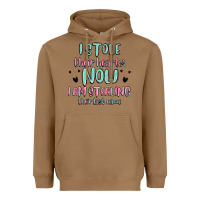 Toasted Coconut i stole their hearts now i am stealing their last Heavyweight Hoodie - MaliasSmallBusiness