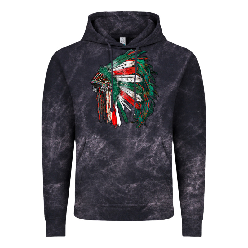 Mexican Flag Indian Headdress Vintage Hoodie by RanaPortraitStore | Teevron