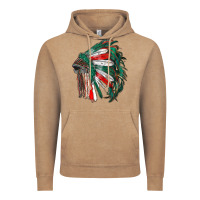 Vintage Coffee mexican flag indian headdress Vintage Hoodie - RanaPortraitStore