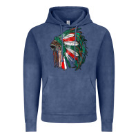 Vintage Denim mexican flag indian headdress Vintage Hoodie - RanaPortraitStore