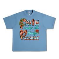 Pebble Blue faith makes all things possible Urban Heavy Tee - BarkalooDesign