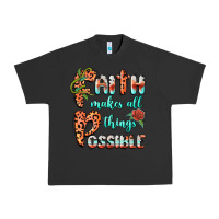 Pigment Black faith makes all things possible Urban Heavy Tee - BarkalooDesign