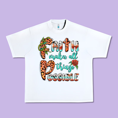 Faith Makes All Things Possible Urban Heavy Tee Designed By Barkaloodesign