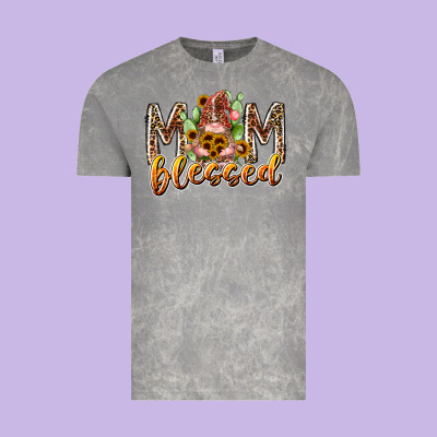 Mom Blessed Vintage Tee Designed By Racoondesign