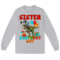 Moon Dust sister of the birthday boy t rex Long Sleeve Tee - Artiststas