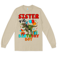 Mushroom sister of the birthday boy t rex Long Sleeve Tee - Artiststas