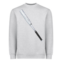 Heather Grey white wooden softball bat Heavyweight Sweatshirt - FaDigitalArtStudio