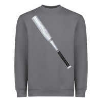 White Wooden Softball Bat Heavyweight Sweatshirt | Teevron