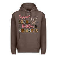 Coffee support local hustlers and dreamers Premium Hoodie - Artiststas