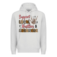 Dove Grey support local hustlers and dreamers Premium Hoodie - Artiststas