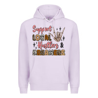 Lilac support local hustlers and dreamers Premium Hoodie - Artiststas
