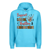 Ocean Blue support local hustlers and dreamers Premium Hoodie - Artiststas