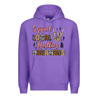 Purple support local hustlers and dreamers Premium Hoodie - Artiststas