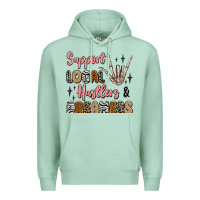 Seafoam support local hustlers and dreamers Premium Hoodie - Artiststas