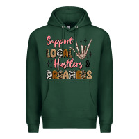 Sports Green support local hustlers and dreamers Premium Hoodie - Artiststas