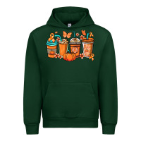 Forest Green Kidney Cancer coffee cups orange ribbon Urban Hoodie - NancyCooperArtShop