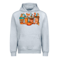 Heather Grey Kidney Cancer coffee cups orange ribbon Urban Hoodie - NancyCooperArtShop